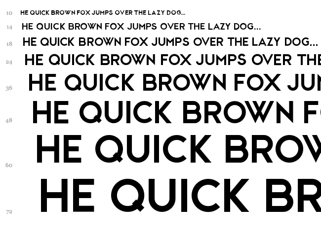 CWG Sans font waterfall